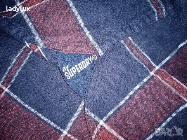 SuperDry, Оригинална Зимна Мъжка Риза, Размер М. Код 1888, снимка 8 - Ризи - 38135226