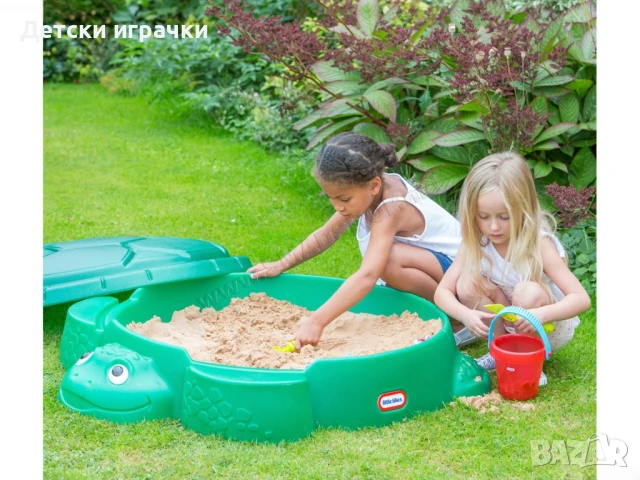 Пясъчник с капак костенурка Little Tikes зелен , снимка 3 - Други - 50991347