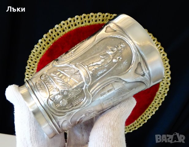  Чаша от калай за вино,картини от Нюрнберг. , снимка 10 - Антикварни и старинни предмети - 39968028