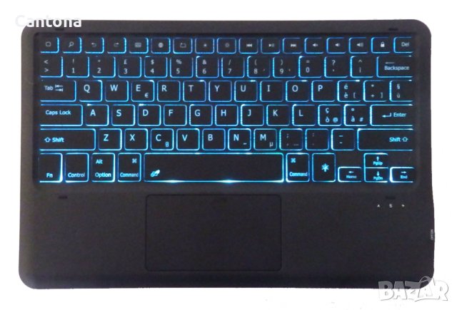 Bluetooth ултра тънка клавиатура с тъчпад, акумулаторна батерия и 7-цветна подсветка, снимка 4 - Клавиатури и мишки - 40734139