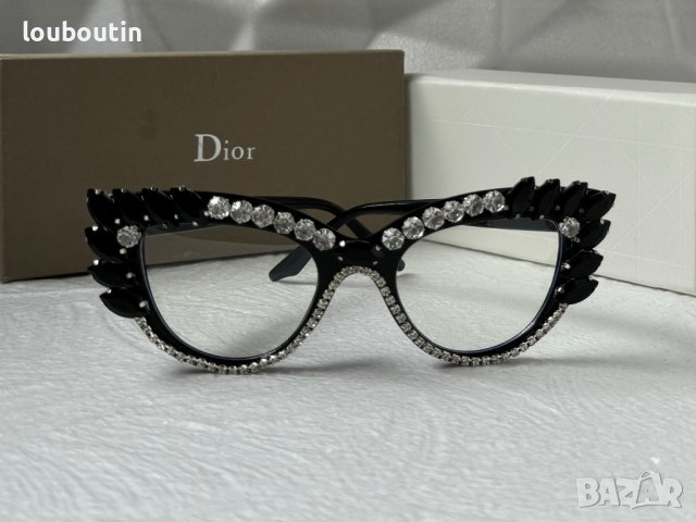 Dior прозрачни слънчеви очила, очила за компютър екстравагантни с камъни, снимка 7 - Слънчеви и диоптрични очила - 44845595