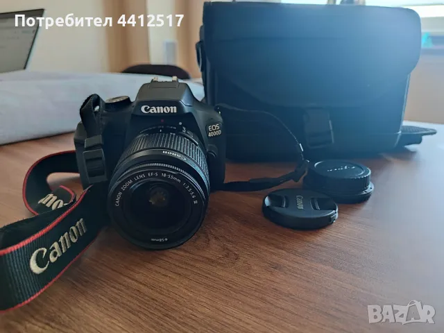 Фотоапарат DSLR Canon EOS 4000D ,18.0 MP+Обектив+Чанта+16 GB памет, снимка 1