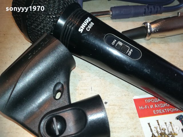 shure c608 profi mic+кабел и държач 2603211004, снимка 6 - Микрофони - 32308086
