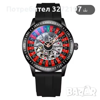 MUKUO Дизайнерски Автоматичен, механичен часовник Рулетка, водоустойчив , снимка 4 - Мъжки - 49597302