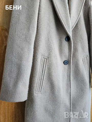 ZARA бежово дамско палто , снимка 6 - Палта, манта - 49421301