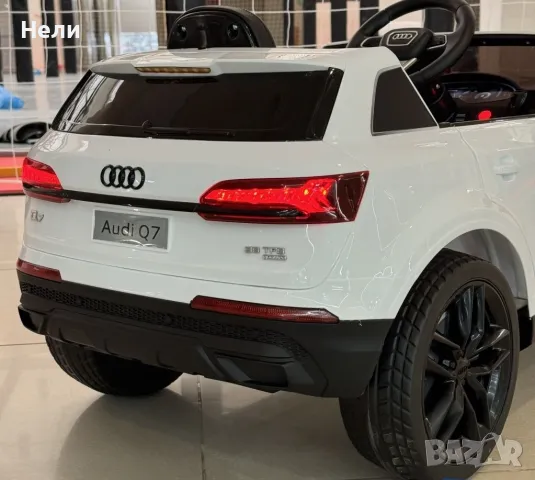 Акумулаторен джип Audi Q7 12V с меки гуми с Кожена седалка , снимка 11 - Детски велосипеди, триколки и коли - 48292872