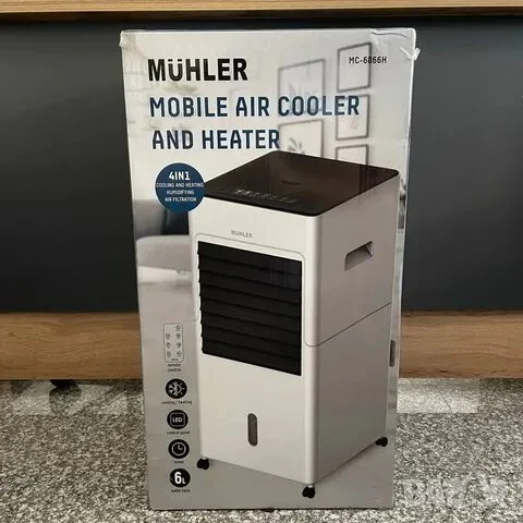 ПРОМО!! Мобилен охладител и отоплител Muhler MC-6066H, 2000W, LED, Бял, снимка 2 - Климатици - 51061056