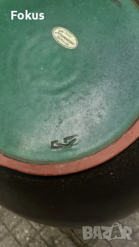 Огромна стара ваза - немска керамика с печат - делва, снимка 5 - Антикварни и старинни предмети - 51358065