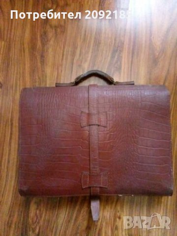 Кожена чанта, снимка 2 - Антикварни и старинни предмети - 28000491