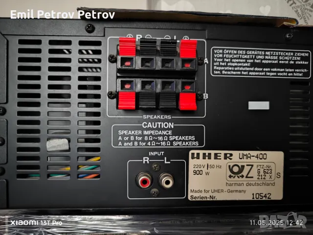 Промо ⭐ ⭐ ⭐ Uher uma-400 2x200W 8om  ( крайно стъпало ) Hantor LA-1000 ( предусилвател), снимка 3 - Ресийвъри, усилватели, смесителни пултове - 50232813
