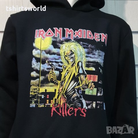 Нов мъжки суичър с дигитален печат на музикалната група IRON MAIDEN - KILLERS с ГРЪБ, снимка 3 - Суичъри - 39142157
