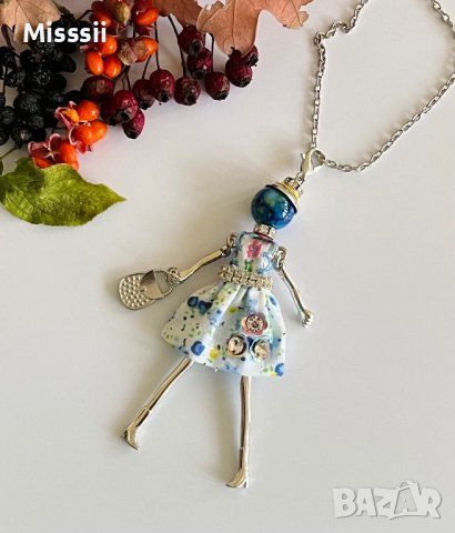 Дълго колие/гердан с висулка "Кукла", снимка 7 - Колиета, медальони, синджири - 21099747