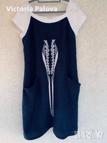 Много красива ленена рокля, снимка 2 - Рокли - 36652760