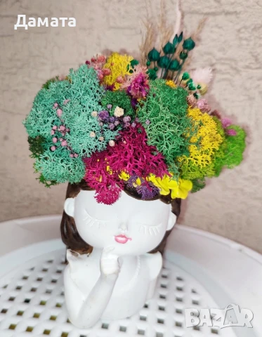 Кашпи/декорации със скандинавски мъх , снимка 10 - Декорация за дома - 40089702