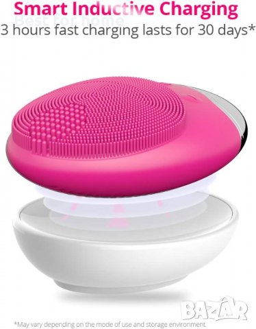 Ултразвукова силиконова четка за лице акумулаторна с безконтактно зареждане, снимка 4 - Масажори - 37884379