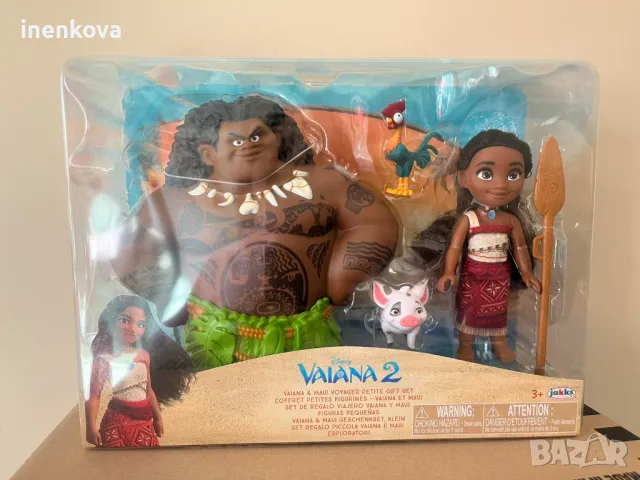 Комплект кукли Смелата Ваяна (Моана) - Мауи, Ваяна, Пуа и Хей Хей, снимка 6 - Кукли - 49007058