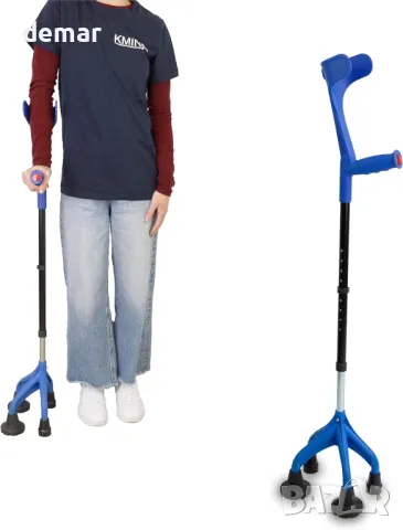 KMINA - Патерица за възрастни с 4 крака за стабилна основа