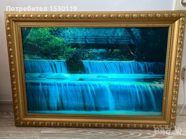 Картина с водопаден пейзаж, снимка 1 - Картини - 39325468
