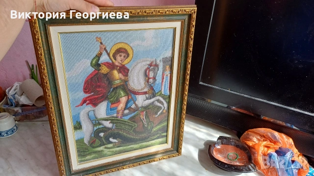 Саморъчно изработен гоблен , снимка 3 - Гоблени - 53342982