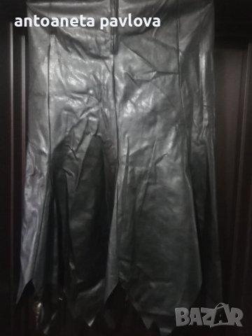 черна кожена пола , снимка 1