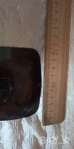 Винтидж декоративна медна/месингова чинийка, снимка 3 - Антикварни и старинни предмети - 53222483