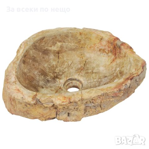 Мивка, 45x35x15 см, вкаменелост, кремава, снимка 3 - Мивки - 43483243