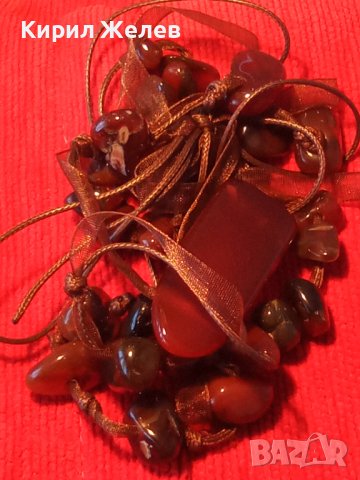 АРТ КОЛИЕ от ЕСТЕСТВЕН КАРНЕОЛ 14454, снимка 10 - Колиета, медальони, синджири - 29555306