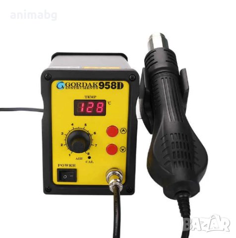 ANIMABG Поялнa станция с горещ въздух за запояване и разпояване на SMD елементи чипове процесори пам