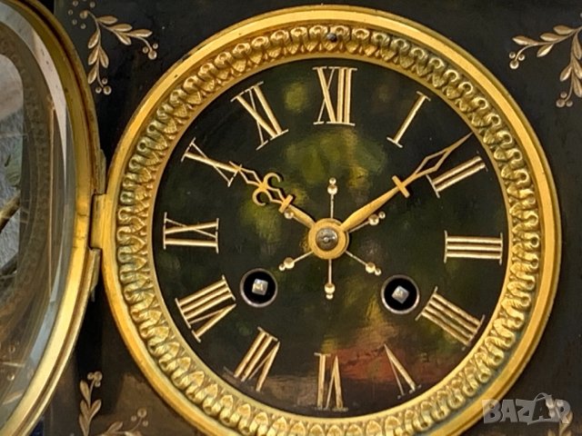 Каминен часовник от черен мрамор и позлата, снимка 10 - Други - 13545310