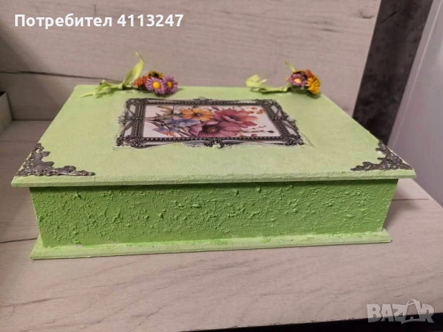 Ръчно изработена кутия за бижута , снимка 3 - Ръчно изработени сувенири - 52998109