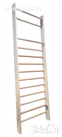 Шведска стена нова, изработена от клинозъбно слепен иглолистен материал без чепове за страниците и б