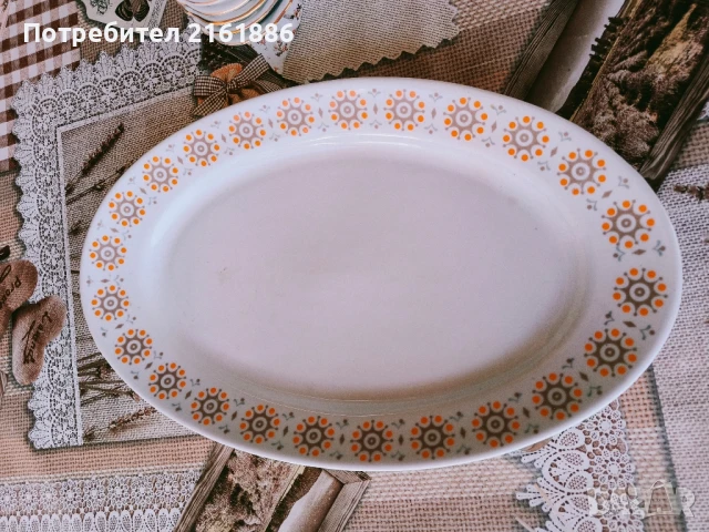 Порцеланови чинии елипса, снимка 3 - Чинии - 50656562