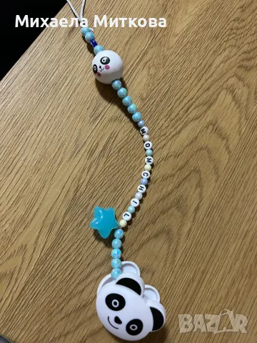 Клипс за биберон с име., снимка 2 - Дрънкалки и чесалки - 48043628