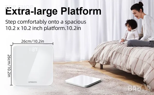 Смарт везна, кантар анализатор MPBEKING Bluetooth CW290BLE, снимка 5 - Електронни везни - 48778208