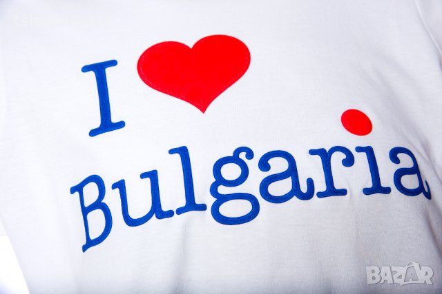 Нова дамска тениска с трансферен печат I LOVE BULGARIA (Аз обичам България), снимка 2 - Тениски - 37731397