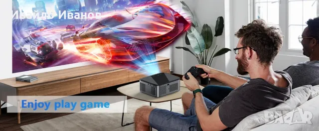 Аndroid LED проектор 1080HD 25000Lumens + Wireless HDMI Set 50m., снимка 11 - Плейъри, домашно кино, прожектори - 49424277