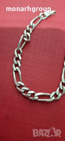 Сребърна гривна /без закопчалка/, снимка 6 - Гривни - 51967900