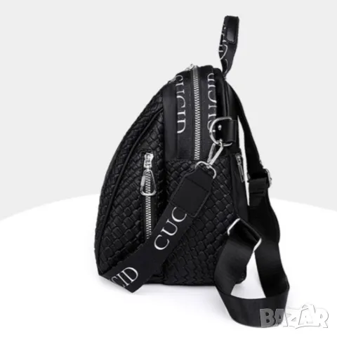 Дамска чанта раница Leonor Black, снимка 8 - Чанти - 47923416