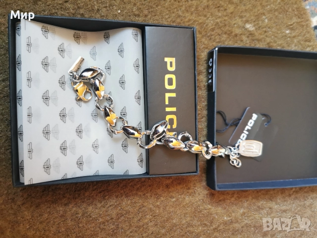 Мъжка масивна елегантна гривна Police, снимка 6 - Гривни - 52927403