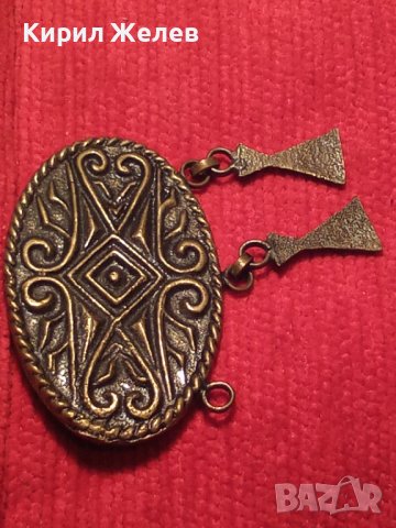 ЕТНОГРАФСКА СТАРИННА ОРНАМЕНТИРАНА БРОНЗОВА БРОШКА 3090, снимка 10 - Антикварни и старинни предмети - 31358775