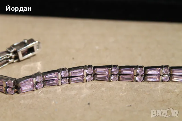 Сребърна дамска гривна, снимка 10 - Гривни - 47282190