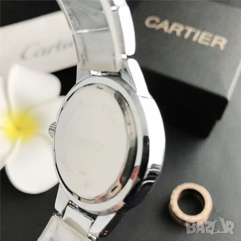 Луксозен дамски ръчен часовник CARTIER. Ръчен водоустойчив часовник, снимка 3 - Дамски - 52220875