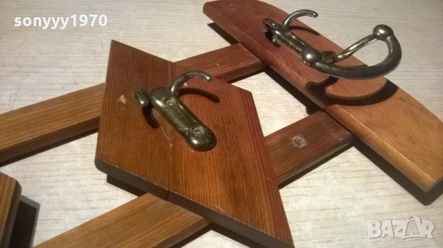 красива дървена закачалка-56х26см-внос швеицария, снимка 15 - Колекции - 26476679