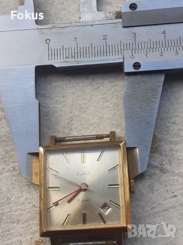Мъжки механичен часовник Слава - 20 микрона позлата, снимка 7 - Антикварни и старинни предмети - 53267619