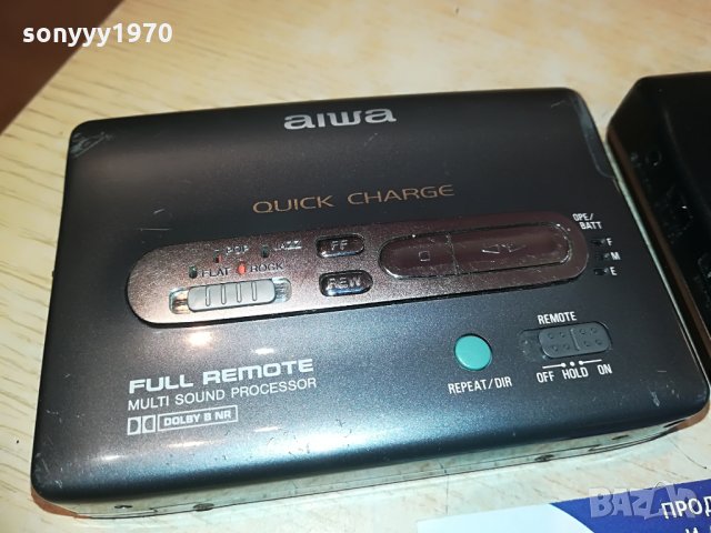 aiwa walkmen-made in singapore-mettal-2 броя, снимка 8 - MP3 и MP4 плеъри - 28436729