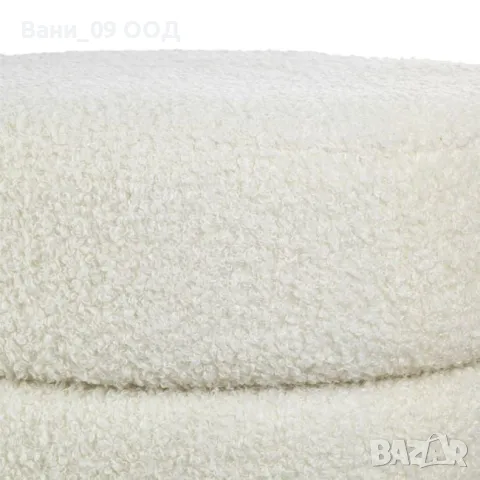 Бяла табуретка с модерен дизайн , снимка 2 - Дивани и мека мебел - 48081769