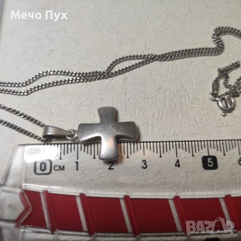 Сребърен синджир с кръст (214), снимка 7 - Колиета, медальони, синджири - 43079635