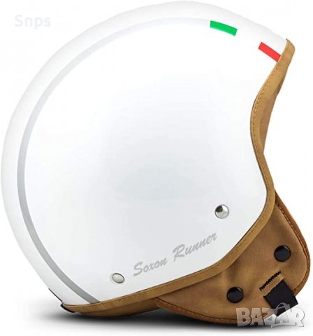Ретро каска SOXON SP-301 за Скутер, чопър, Italy, XL (61-62cm) , снимка 5 - Аксесоари и консумативи - 36885010