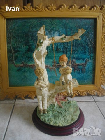 Capodimonte-31см Винтидж Порцелан Статуетка/Фигура,Подпис от Бруно Мерли-Bruno Merli-1983 Florence, снимка 7 - Статуетки - 39964138