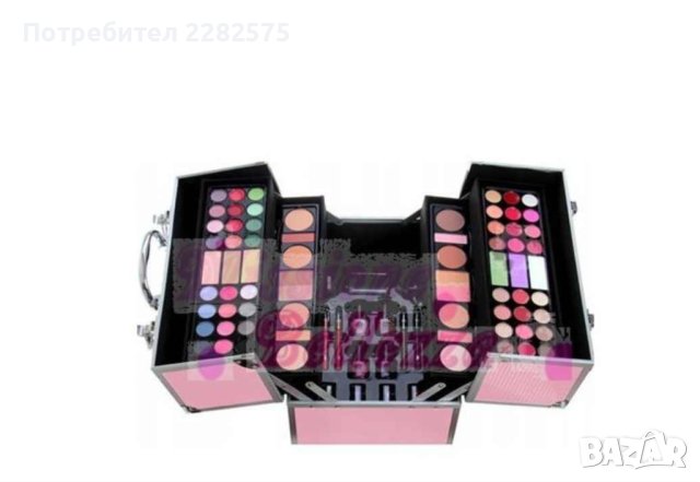 Голям професионален куфар с гримове с немско качество в розов цвят , снимка 5 - Декоративна козметика - 43079713
